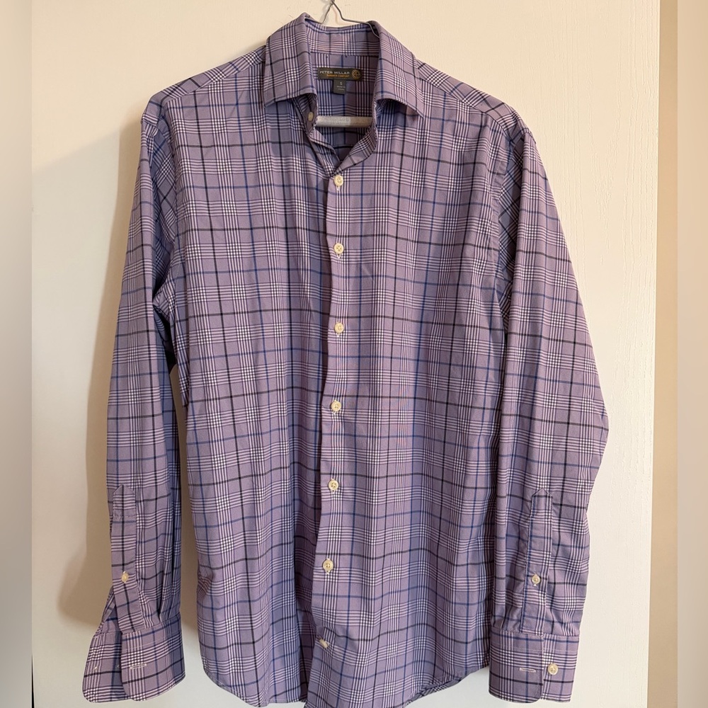 Peter Millar Lavender Check Dress Shirt